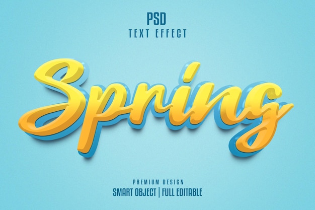 Stile di effetto di testo Spring 3D