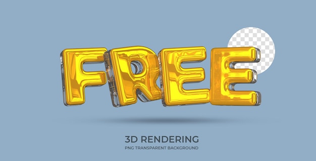 Stile di testo gratuito Rendering 3d sfondo trasparente