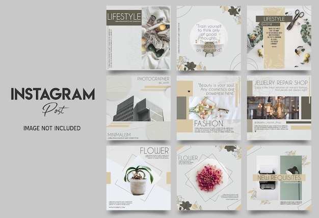 Stile di vita Instagram post template design