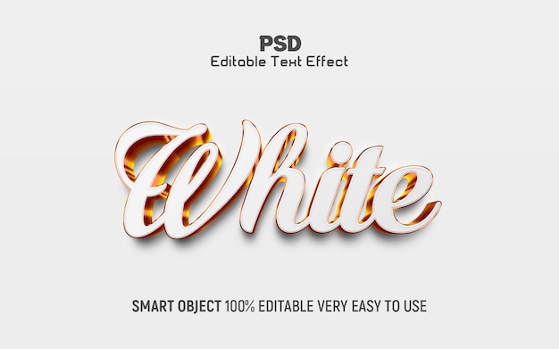 stile effetto testo 3d bianco