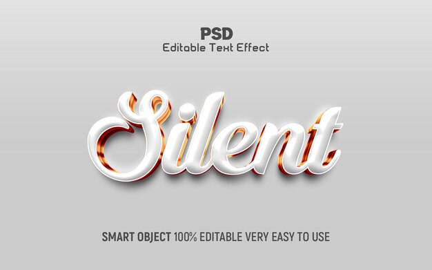 Stile effetto testo 3D silenzioso