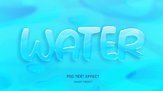 Stile effetto testo liquido acqua