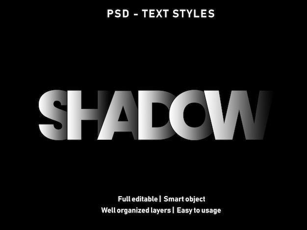 stile effetto testo ombra