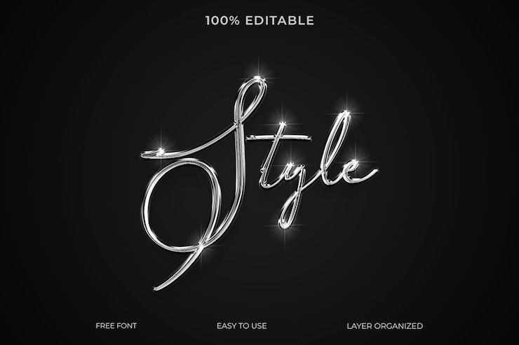 Stile PSD Stile effetto testo 3d