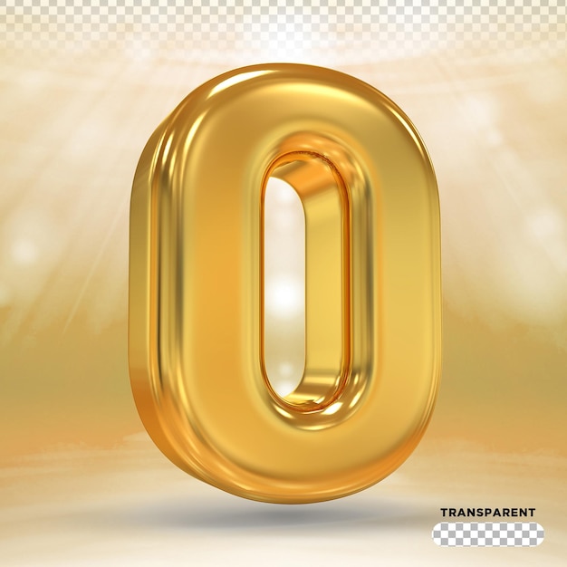 Stili di rendering 3d oro numero 0