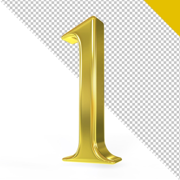 Stili di rendering 3d oro numero 1