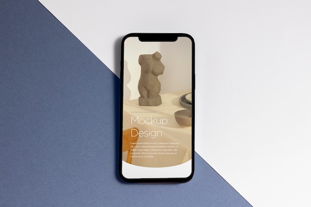 still life of technology device with minimal display mockup
