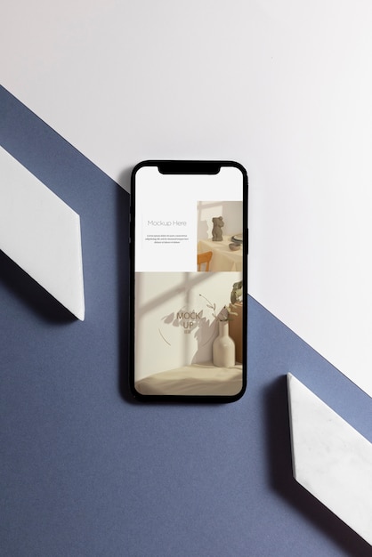 still life of technology device with minimal display mockup