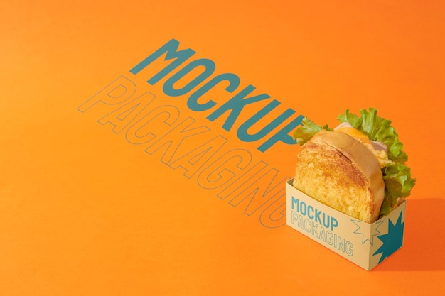 PSD stillleben-mockup für sandwichverpackungen