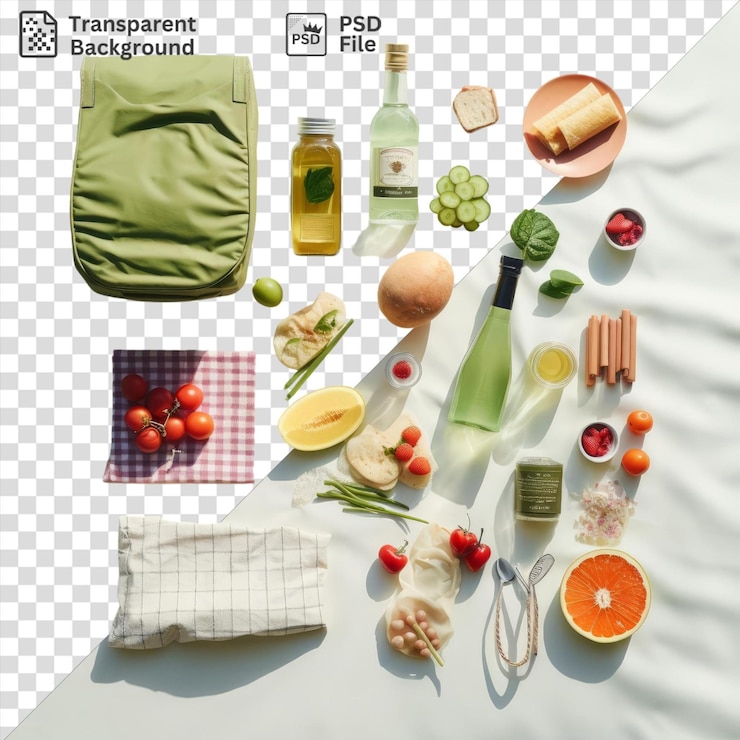 PSD stilvolle accessoires treffen auf gourmet-leckereien