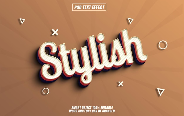 stilvolle Text-Effekt-Schriftart bearbeitbare Typographie 3D-Text