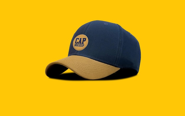 Stilvolle zweifarbige Baseballmütze-Mockup