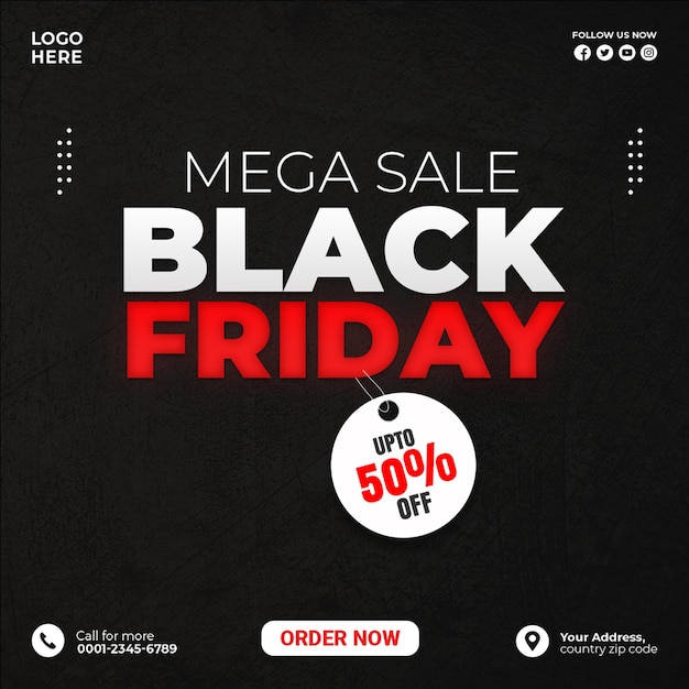 stilvolles Black Friday Einkaufsplakatdesign