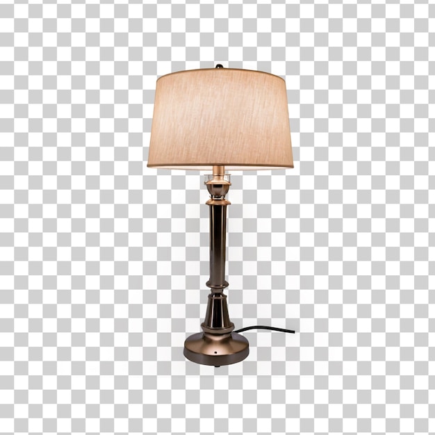 Stilvolles Design der Tischlampe, isoliert auf klarem, durchsichtigem Hintergrund