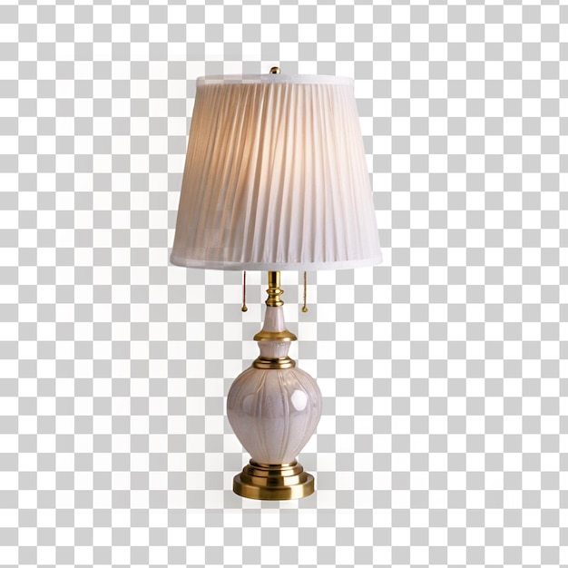 Stilvolles Design der Tischlampe, isoliert auf klarem, durchsichtigem Hintergrund