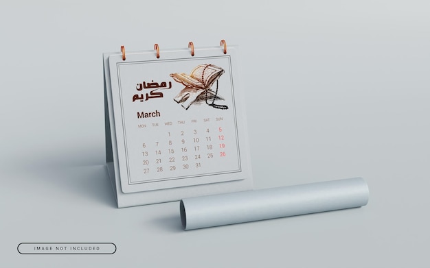 Stilvolles ramadan-tischkalender-mockup