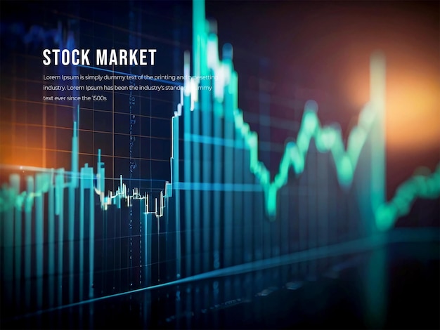 PSD stock chart or trading graph for stock market concept