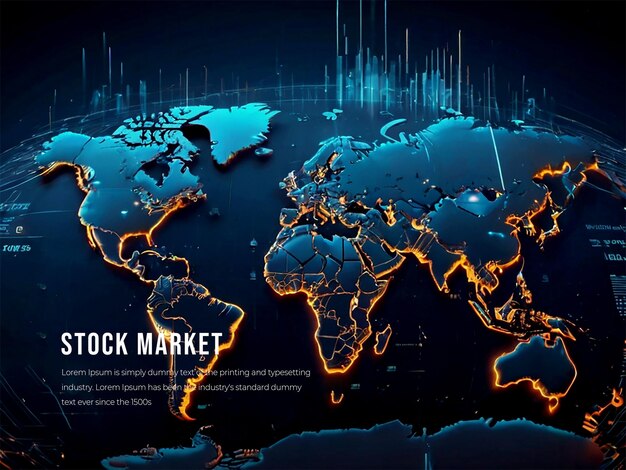 PSD stock chart or trading graph for stock market concept