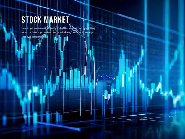 PSD stock chart or trading graph for stock market concept