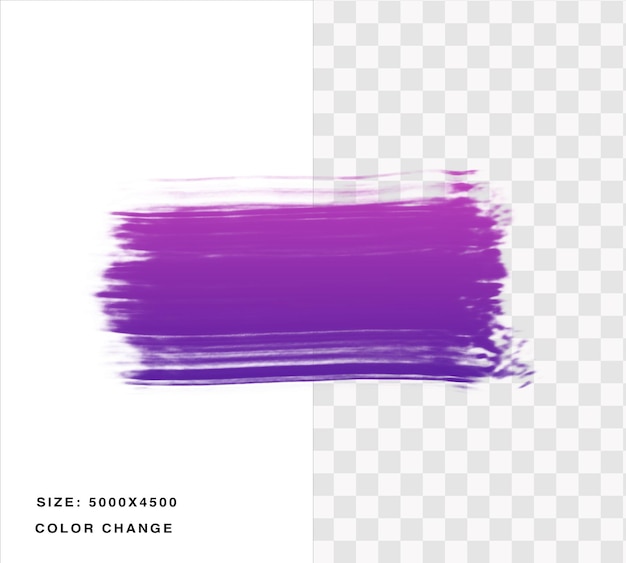 Stock de pincel de color púrpura sobre fondo transparente