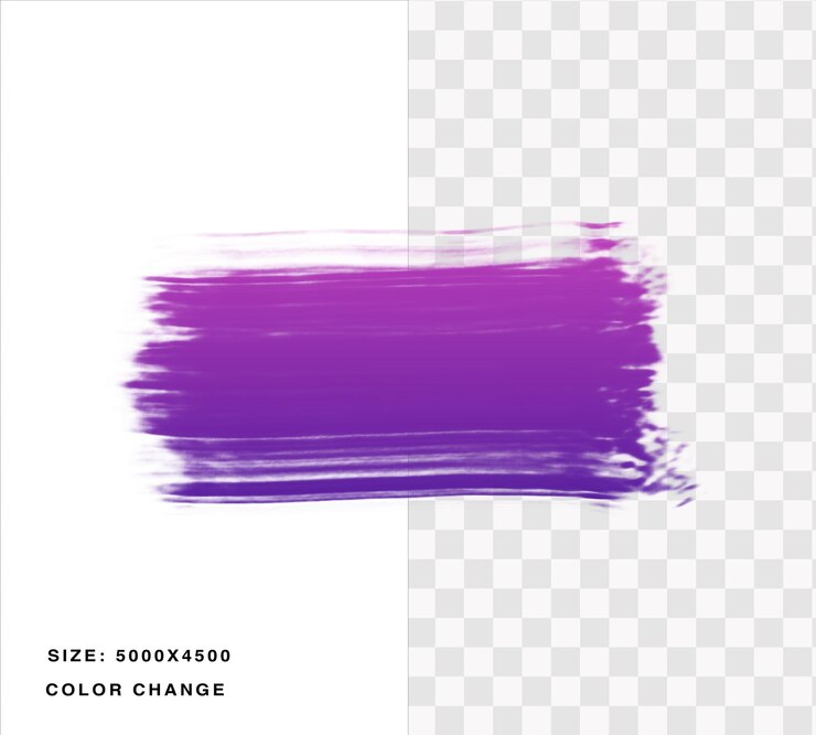 PSD stock de pincel de color púrpura sobre fondo transparente