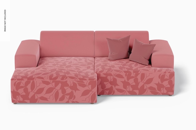 Stoff sofa mockup, vorderansicht