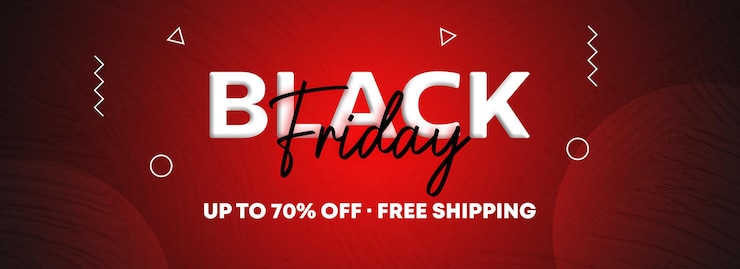 PSD stok desain dekorasi spanduk black friday