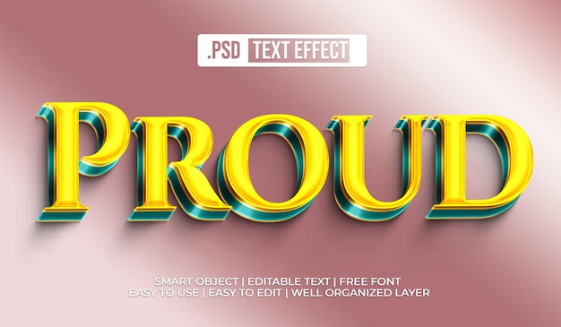 PSD stolzer textstil-effekt