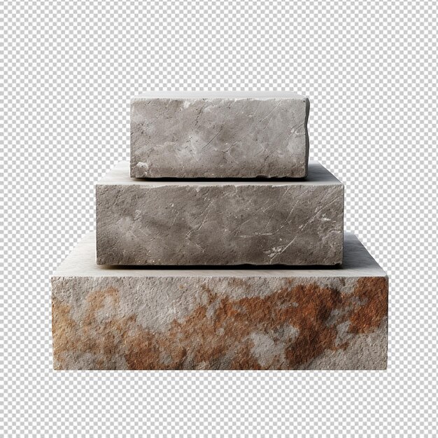 PSD a stone podium isolated on transparent background png available