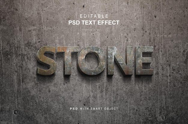 PSD stone text style-effekt