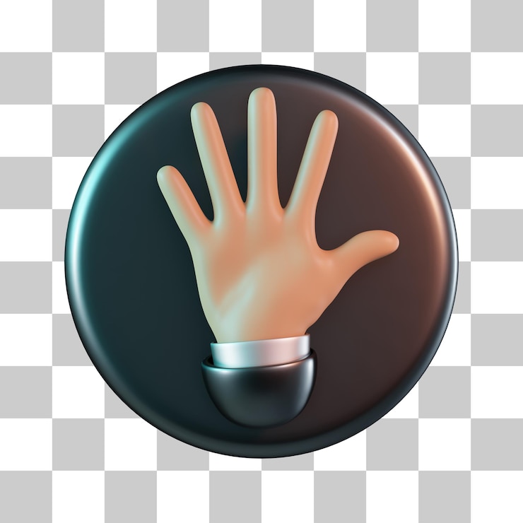 PSD stoppschild licht haut 3d-symbol