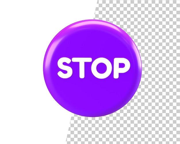 Stoppschild symbol 3d rendern