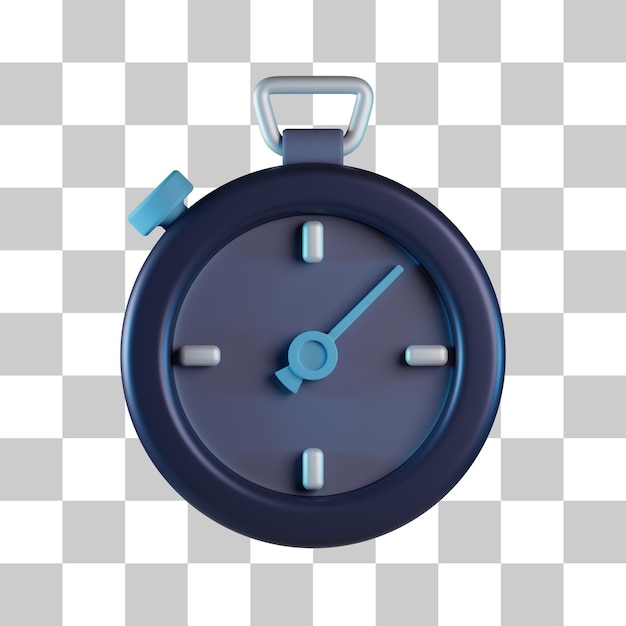 Stoppuhr 3D-Symbol
