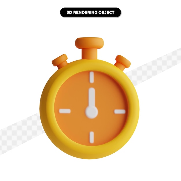 Stoppuhr-Countdown-Timer 3D-Rendering-Illustration
