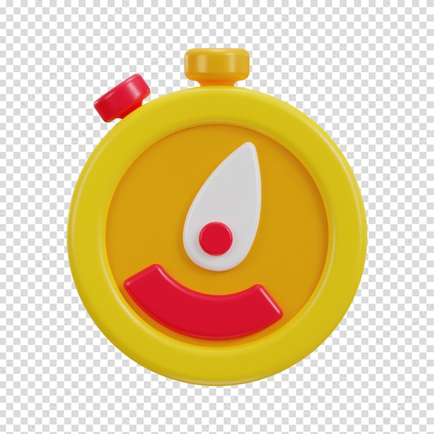 Stoppuhr-Symbol 3D-Rendering-Vektor-Illustration