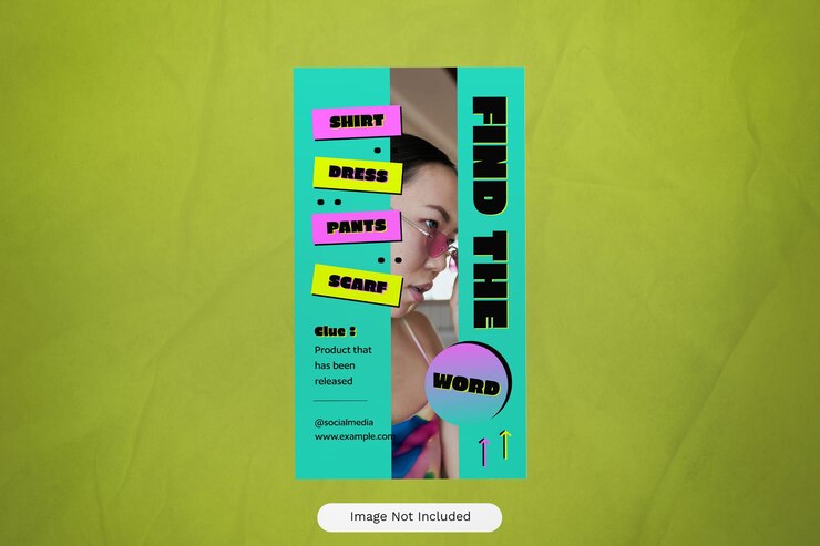 PSD storia di instagram del marchio di moda di fidanzamento con gradiente verde 04