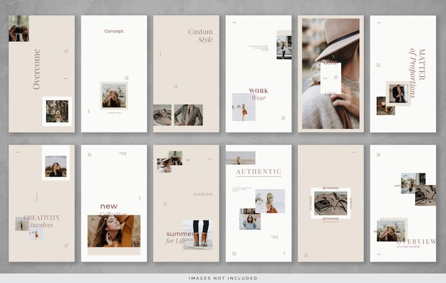 Storia di Instagram di bellezza minimalista