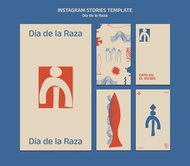 Storie di instagram di celebrazione di Día de la raza