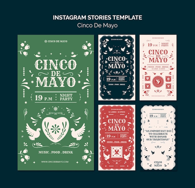 Storie di instagram di Cinco de mayo