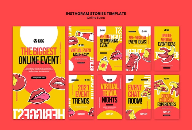 Storie di instagram di eventi online