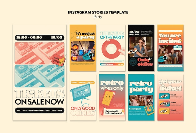 Storie di Instagram di feste retrò