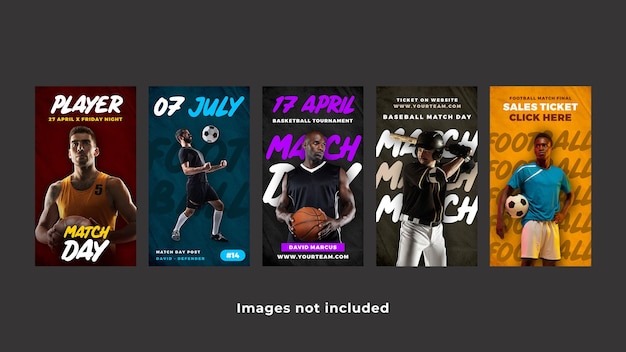 Storie di Instagram di giocatori sportivi