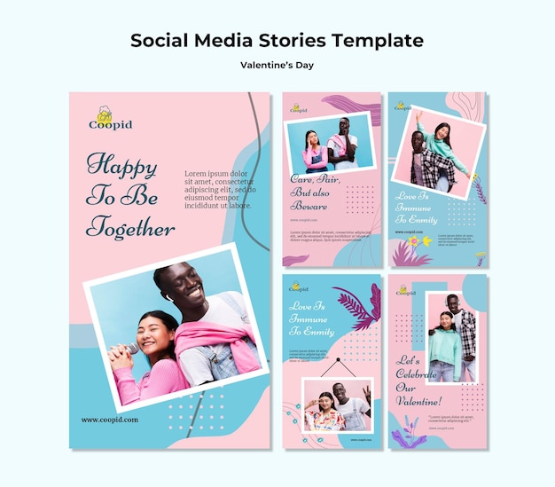 Storie di instagram di San Valentino con foto