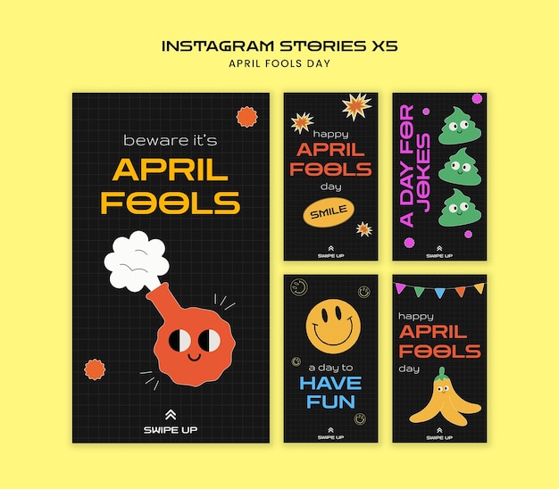 Storie di Instagram per la celebrazione del primo aprile