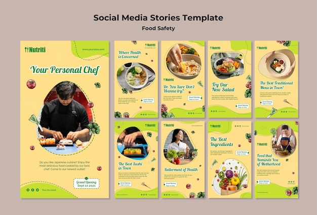 Storie sui social media sulla sicurezza alimentare