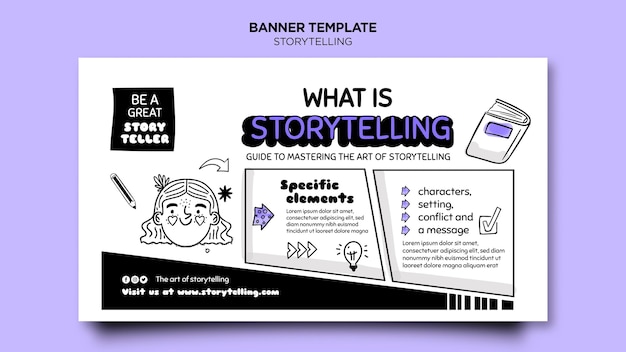Storytelling para plantilla de banner de marketing