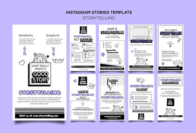 PSD storytelling pour le marketing des histoires instagram