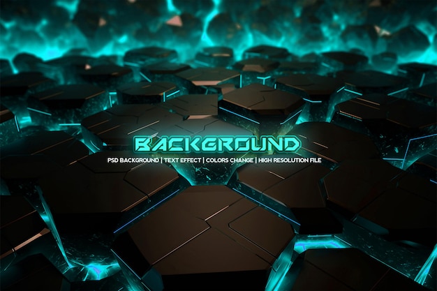 Strahlungsbeleuchtung Geometrische Abstract Hintergrund mit Neonlicht und Neon-Text-Effekt