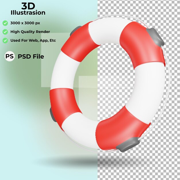 Strand-Symbol 3D-Darstellung