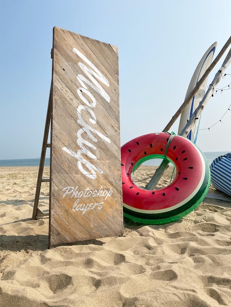 Strandschild-Modellentwurf